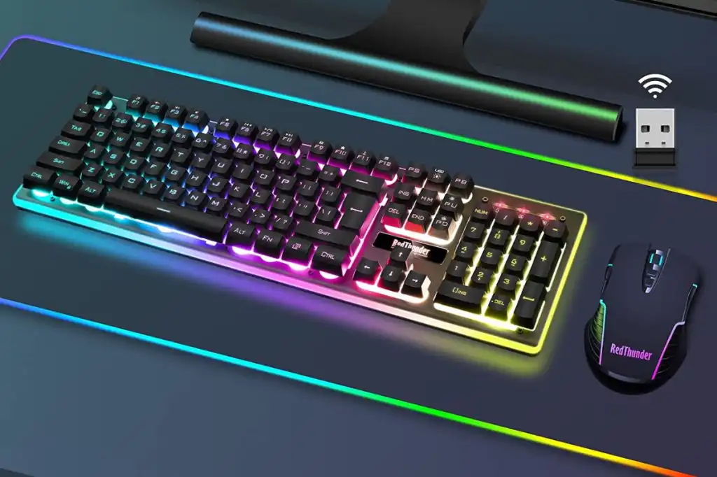 Red Thunder K10 Gaming Keyboard - Mechanical RGB Gaming Keyboard with Customizable Lighting