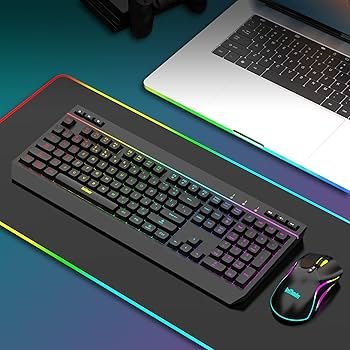 Red Thunder One-Handed RGB Gaming Keyboard and Mouse Combo
